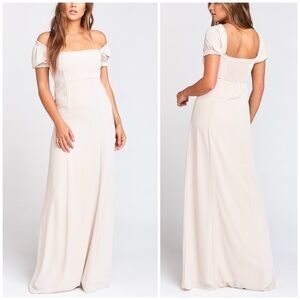 chinese dress ladies Taylor Tube Maxi Dress, in Chocolate Luxe Satin, Size: 2XL | Show Me Your Mumu